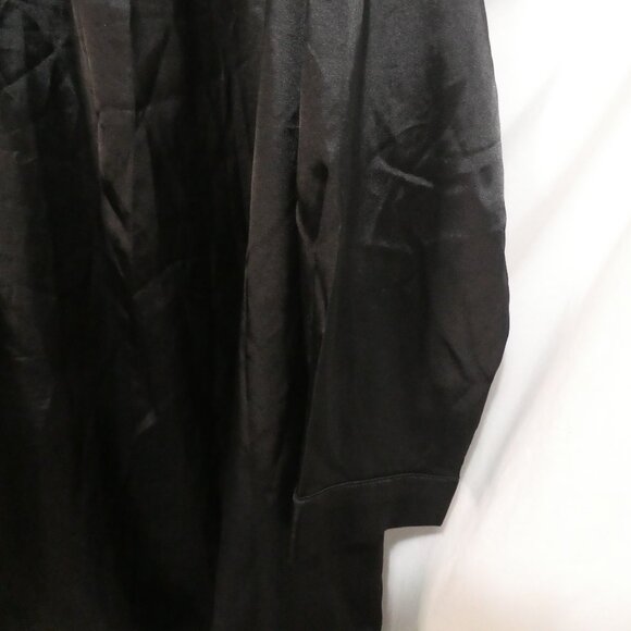 PRETTYLITTLETHING | size 18 | Elegant Black Satin Button-Up Top - Picture 14 of 14